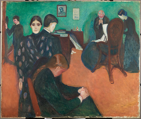 Death in the Sick Room, Edvard Munch (Norwegian, Løten 1863–1944 Ekely), Oil on canvas 