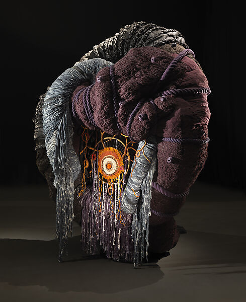 Untitled (Story of the Eye), Piotr Uklański (Polish, born Warsaw, 1968), Fiber-reactive dye on oxidized jute and hemp textile, cotton and nylon rope, polyester batting, resin, aluminum, and steel 