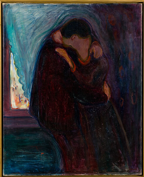 The Kiss, Edvard Munch (Norwegian, Løten 1863–1944 Ekely), Oil on canvas 