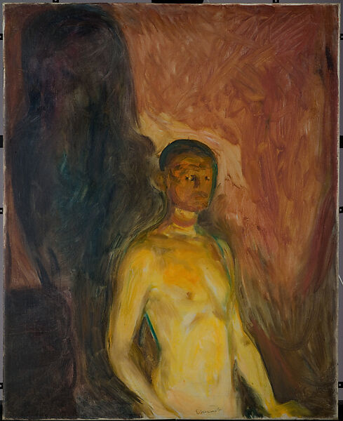 Self Portrait in Hell, Edvard Munch (Norwegian, Løten 1863–1944 Ekely), Oil on canvas 