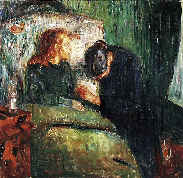 The Sick Child, Edvard Munch (Norwegian, Løten 1863–1944 Ekely), Oil on canvas 
