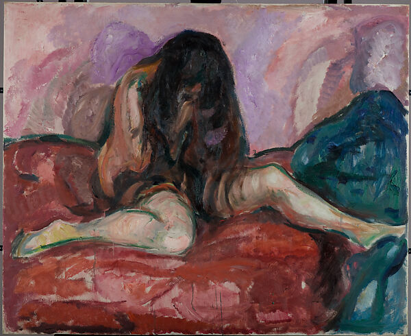 Weeping Nude, Edvard Munch (Norwegian, Løten 1863–1944 Ekely), Oil on canvas 