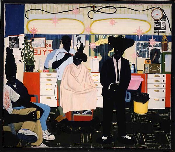 De Style, Kerry James Marshall (American, born Birmingham, Alabama, 1955), Acrylic and collage on canvas 