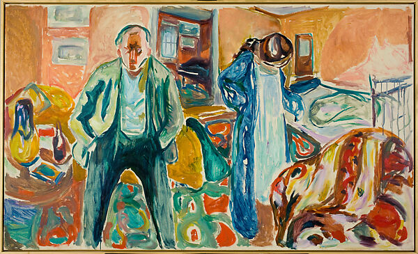 The Artist and his Model, Edvard Munch (Norwegian, Løten 1863–1944 Ekely), Oil on canvas 