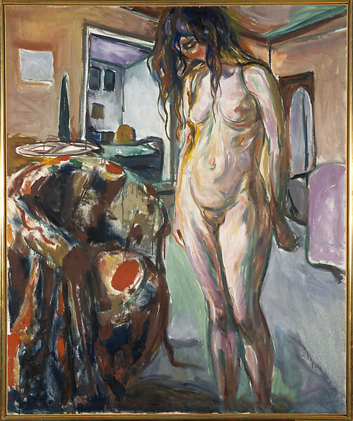 Model by the Wicker Chair, Edvard Munch (Norwegian, Løten 1863–1944 Ekely), Oil on canvas 