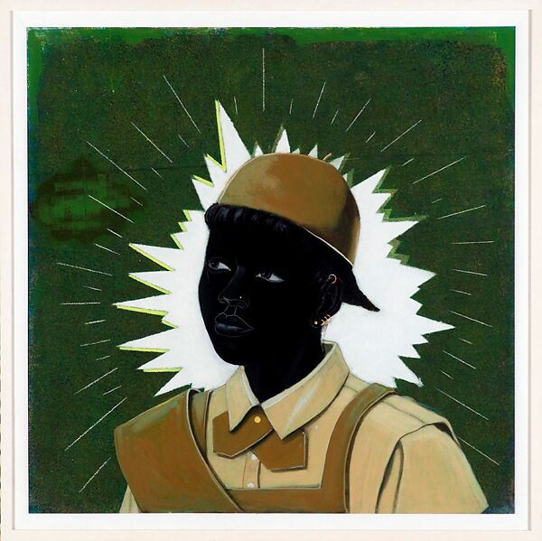 Brownie, Kerry James Marshall (American, born Birmingham, Alabama, 1955), Acrylic, collage, and mixed media on board 