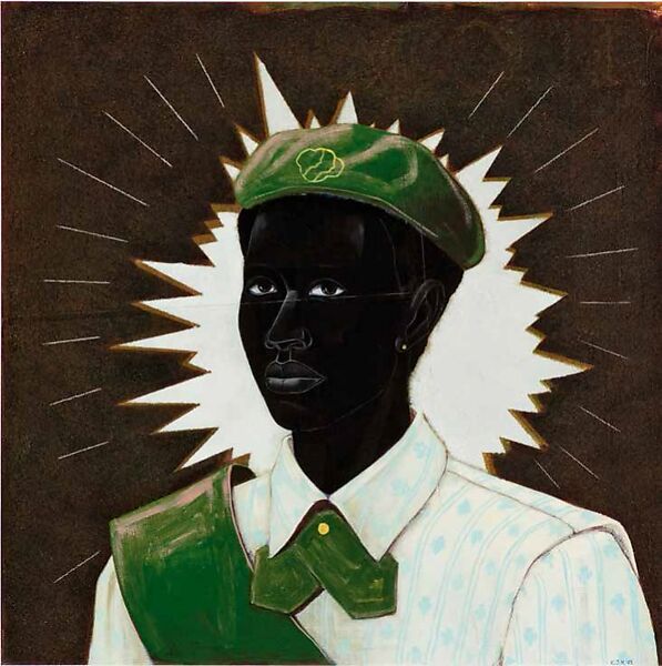 Scout (Girl), Kerry James Marshall (American, born Birmingham, Alabama, 1955), Acrylic, collage, and mixed media on board 