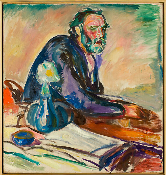 Man with Bronchitis, Edvard Munch (Norwegian, Løten 1863–1944 Ekely), Oil on canvas 