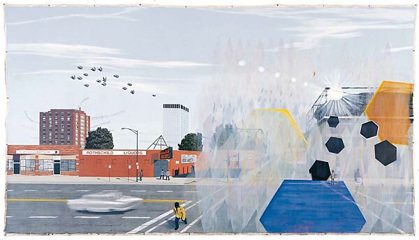 7 am Sunday Morning, Kerry James Marshall (American, born Birmingham, Alabama, 1955), Acrylic on canvas 