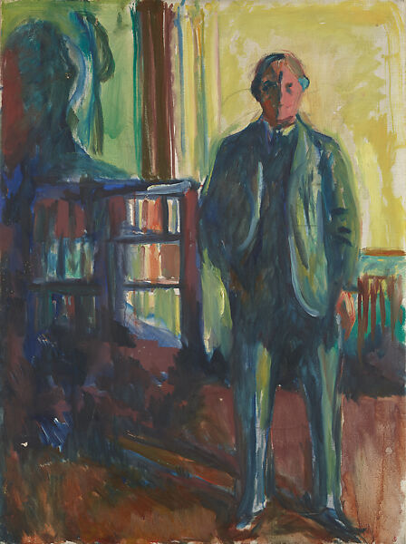 Self Portrait with Hands in Pockets, Edvard Munch (Norwegian, Løten 1863–1944 Ekely), Oil on canvas 