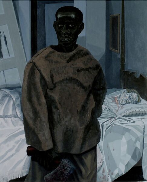 Portrait of Nat Turner with the Head of his Master, Kerry James Marshall (American, born Birmingham, Alabama, 1955), Acrylic on PVC panel 