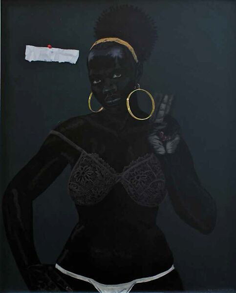 Small Pin-Up (Fingerwag), Kerry James Marshall (American, born Birmingham, Alabama, 1955), Acrylic on PVC panel 