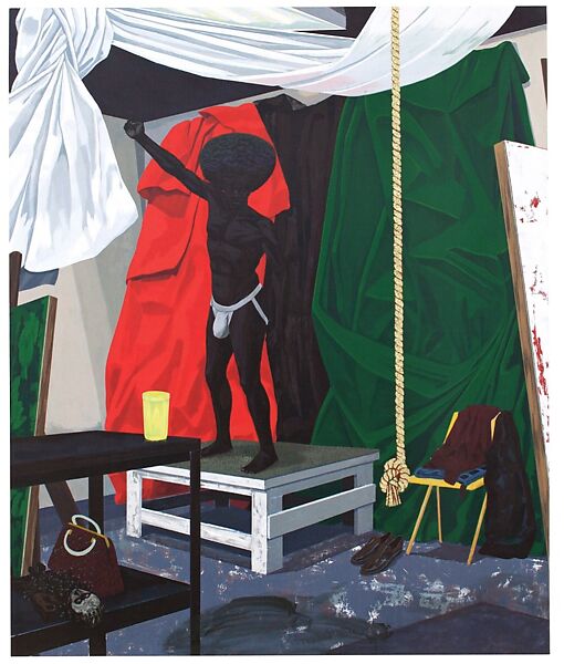 The Academy, Kerry James Marshall (American, born Birmingham, Alabama, 1955), Acrylic and glitter on PVC panel 