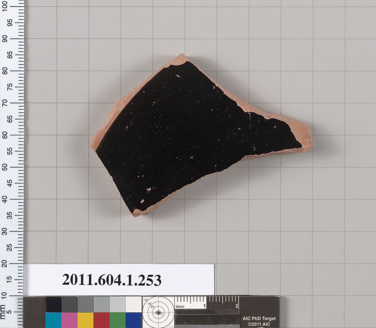 Terracotta fragment of a kylix (drinking cup), Terracotta, Greek, Attic