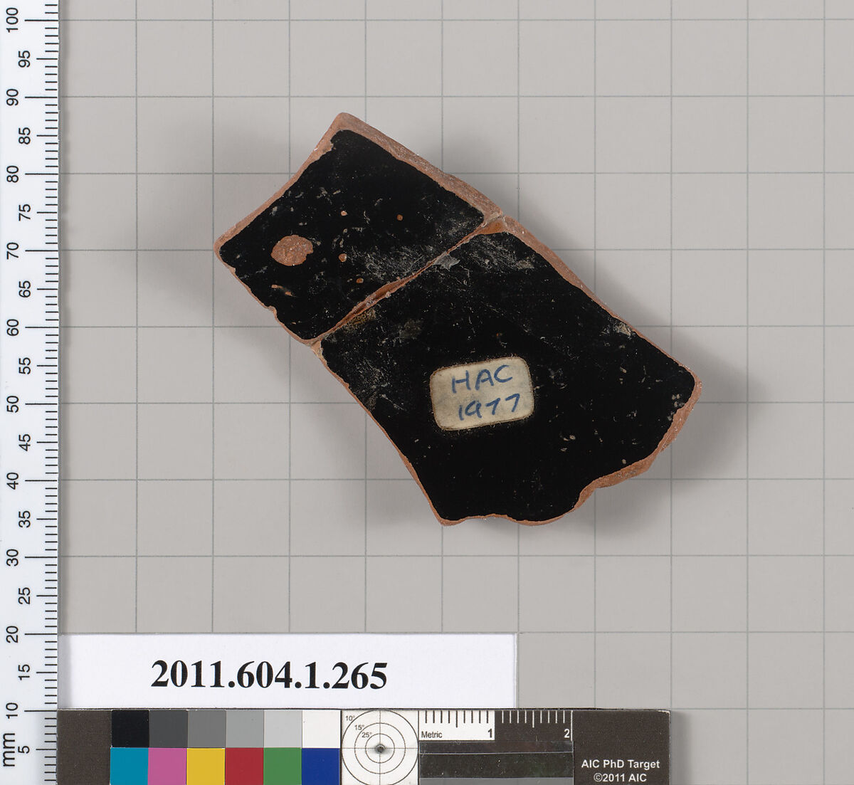 Terracotta fragment of a kylix (drinking cup), Terracotta, Greek, Attic