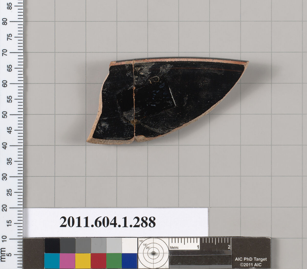 Terracotta rim fragment of a kylix (drinking cup), Terracotta, Greek, Attic