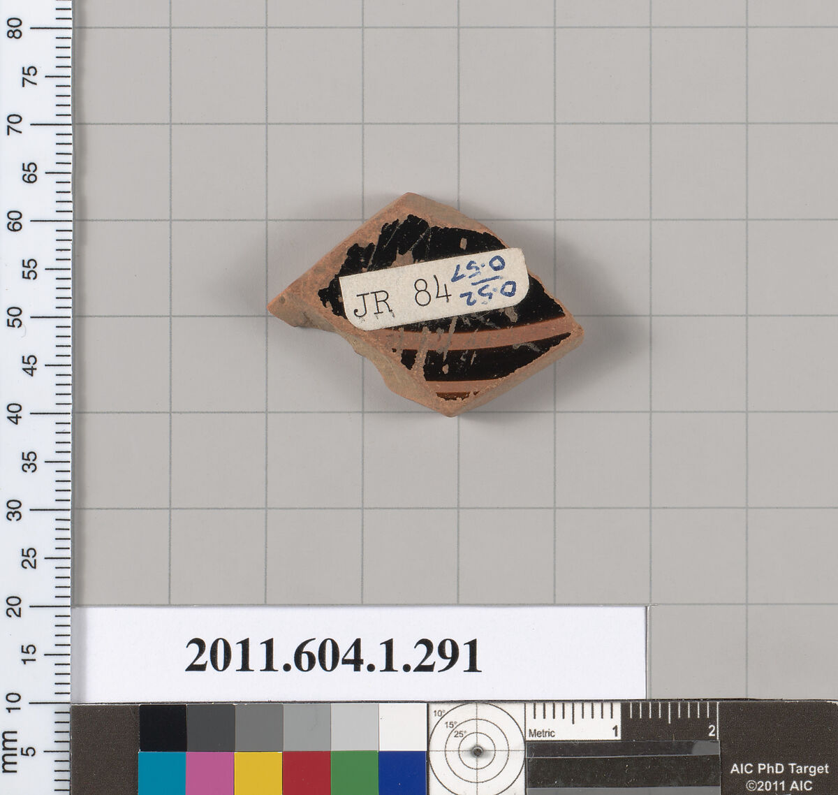 Terracotta fragment of a kylix (drinking cup), Terracotta, Greek, Attic