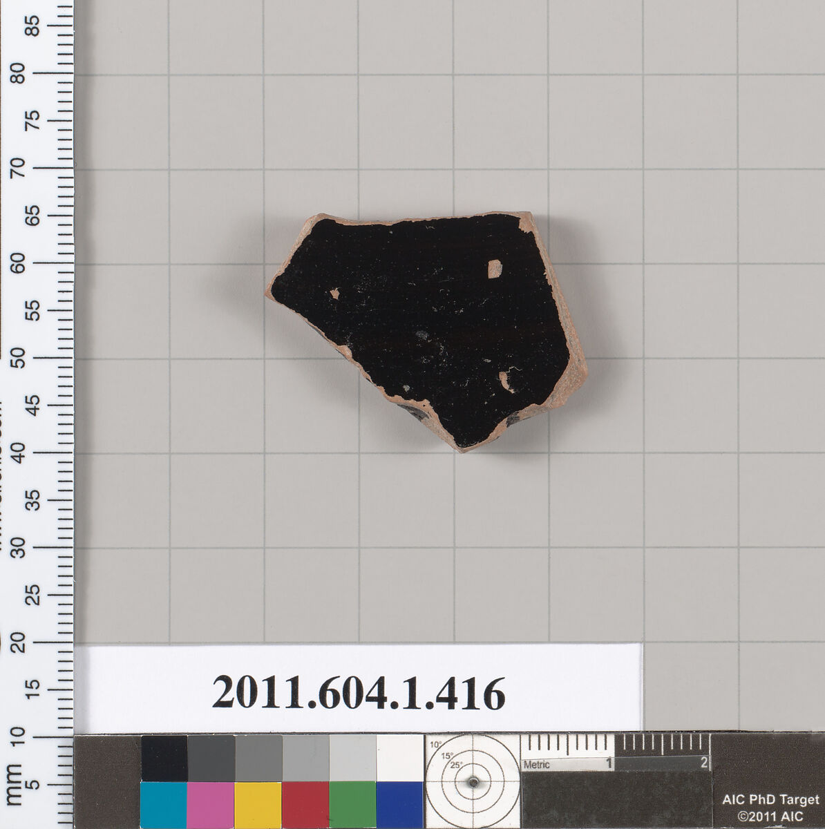 Terracotta fragment of a kylix (drinking cup), Terracotta, Greek, Attic