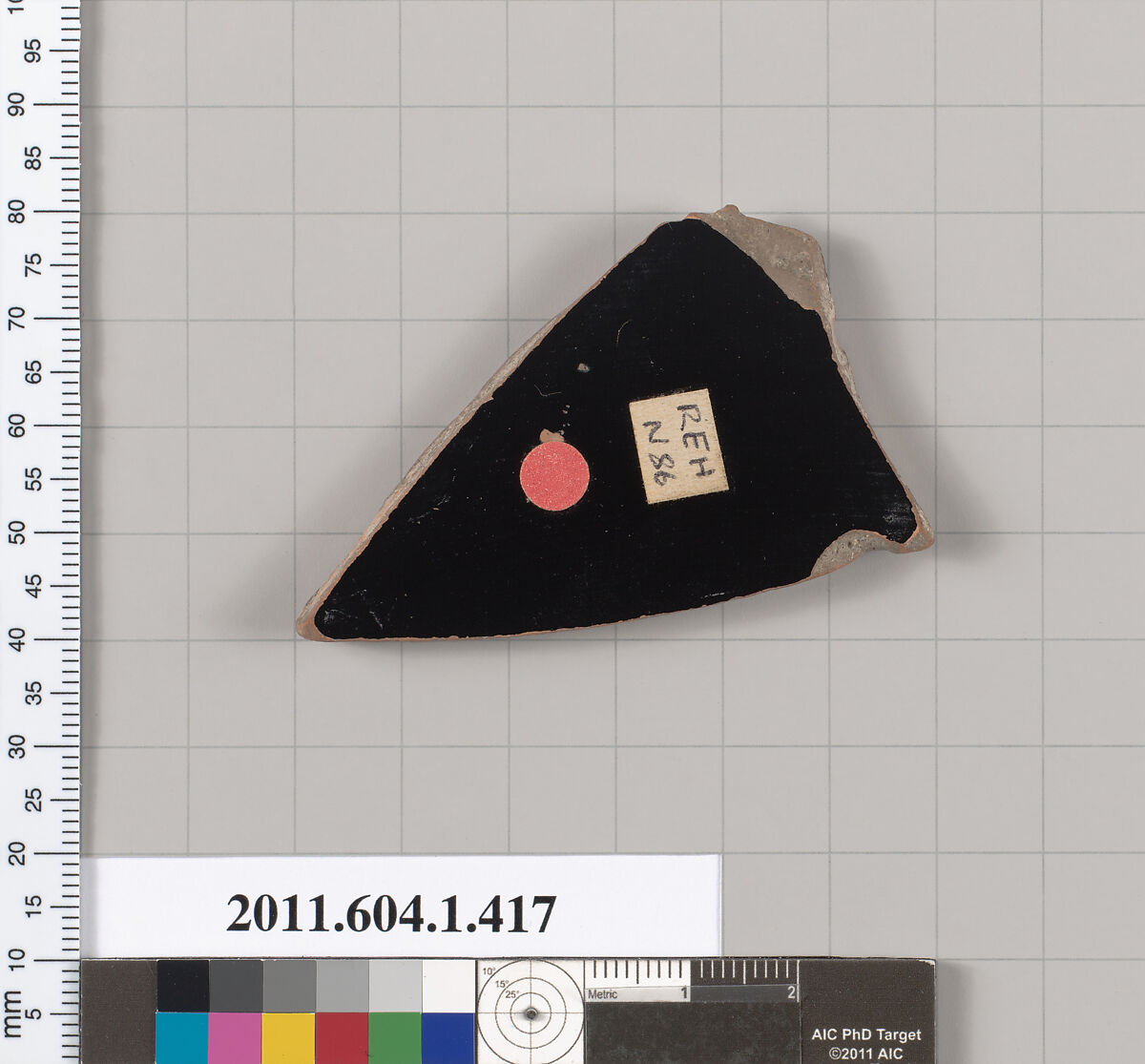 Terracotta fragment of a kylix (drinking cup), Terracotta, Greek, Attic