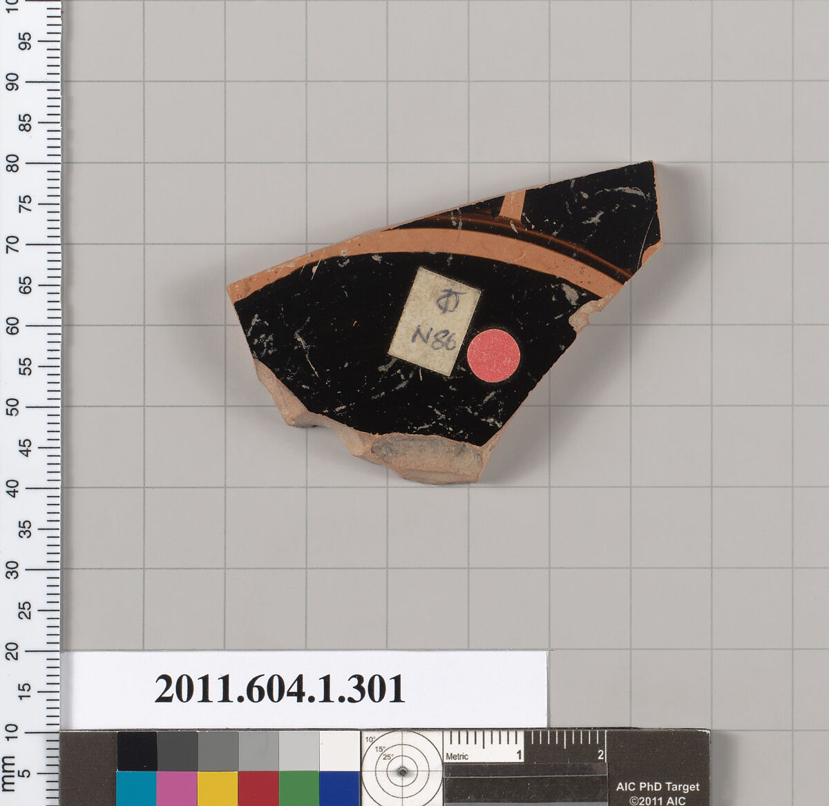 Terracotta fragment of a kylix (drinking cup), Terracotta, Greek, Attic