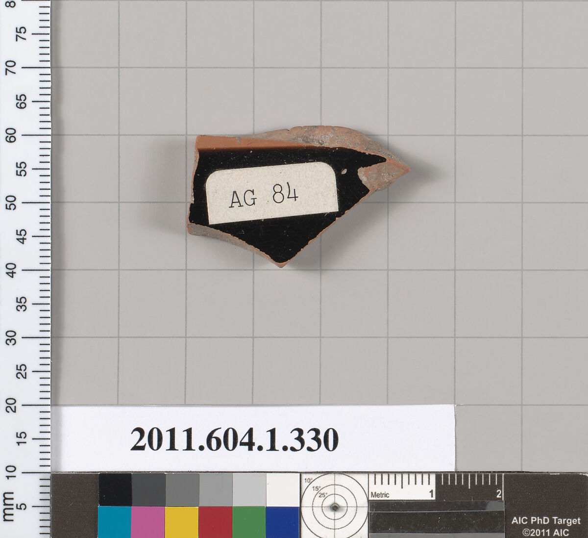 Terracotta rim fragment of a kylix (drinking cup), Terracotta, Greek, Attic