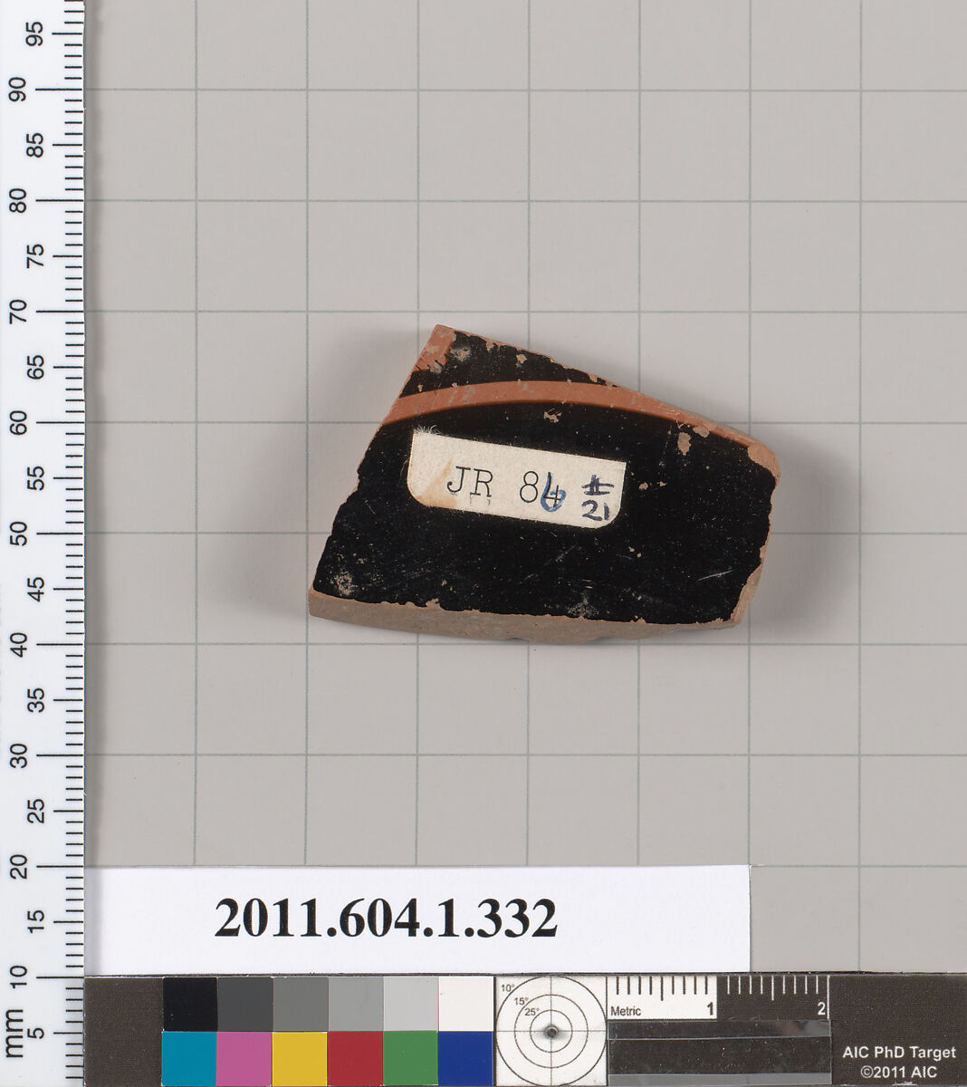 Terracotta fragment of a kylix (drinking cup), Terracotta, Greek, Attic