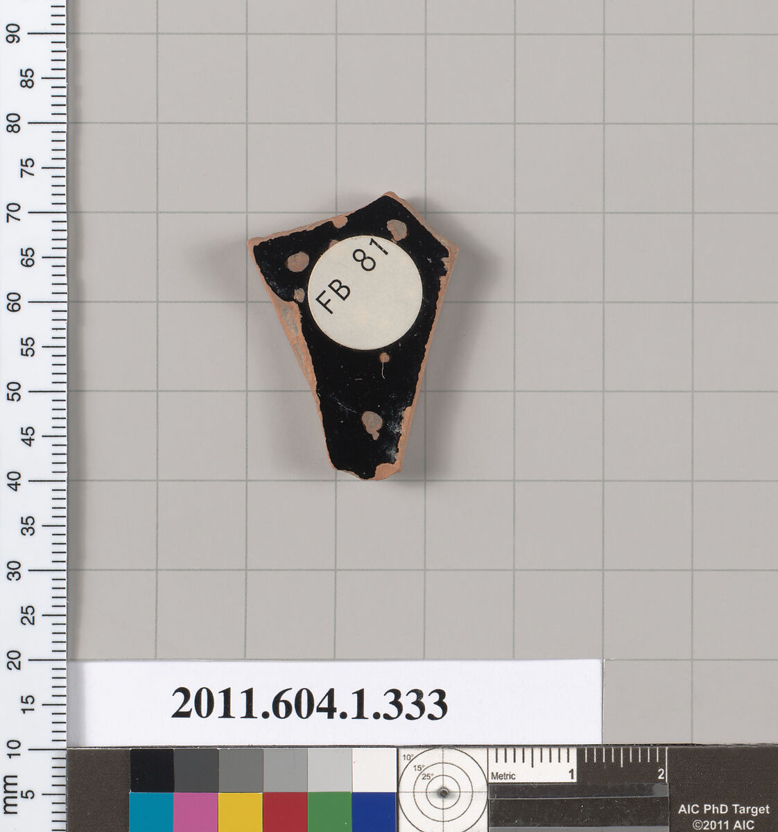 Terracotta fragment of a kylix (drinking cup), Terracotta, Greek, Attic