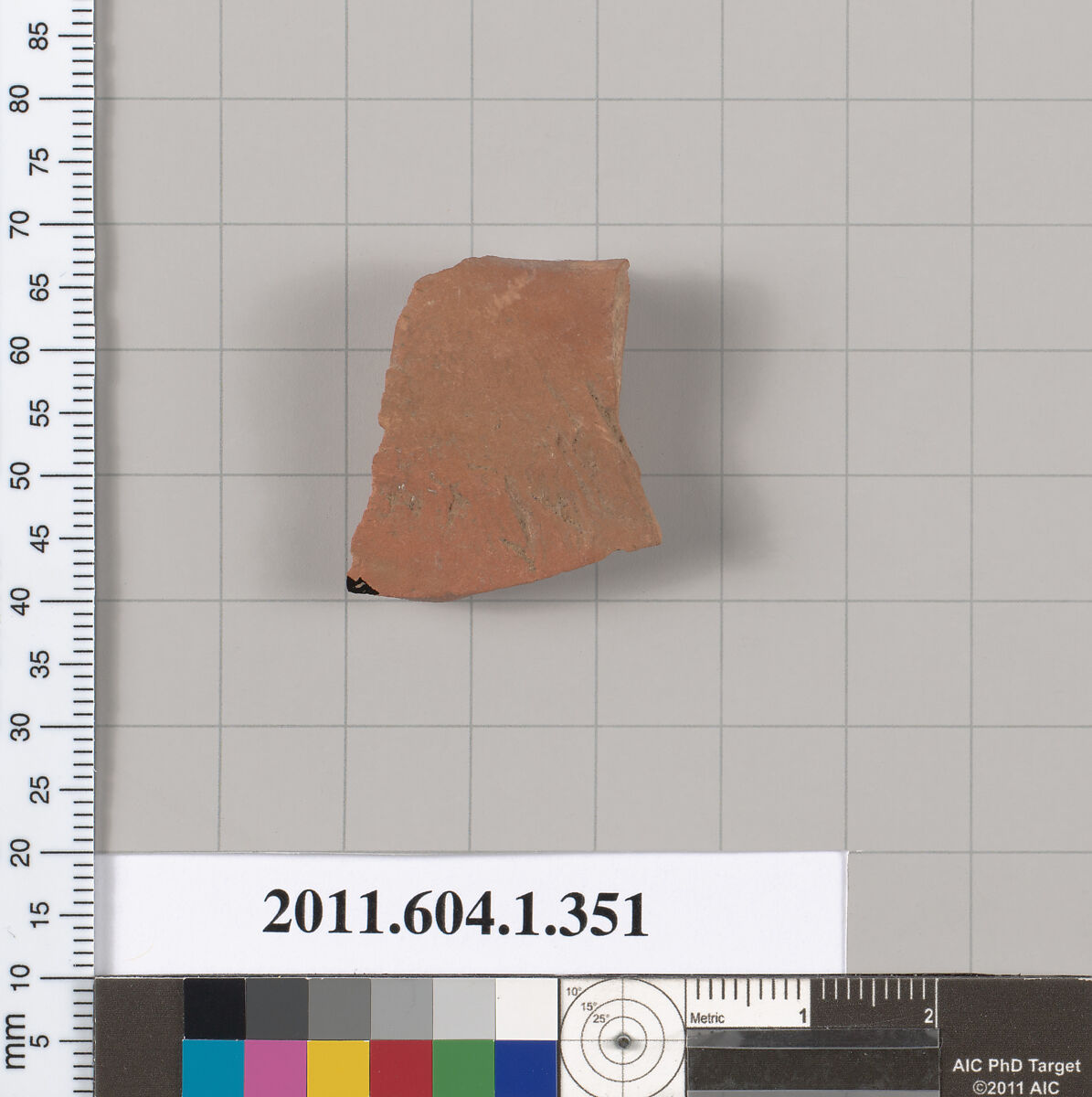 Terracotta fragment of a kylix (drinking cup), Terracotta, Greek, Attic