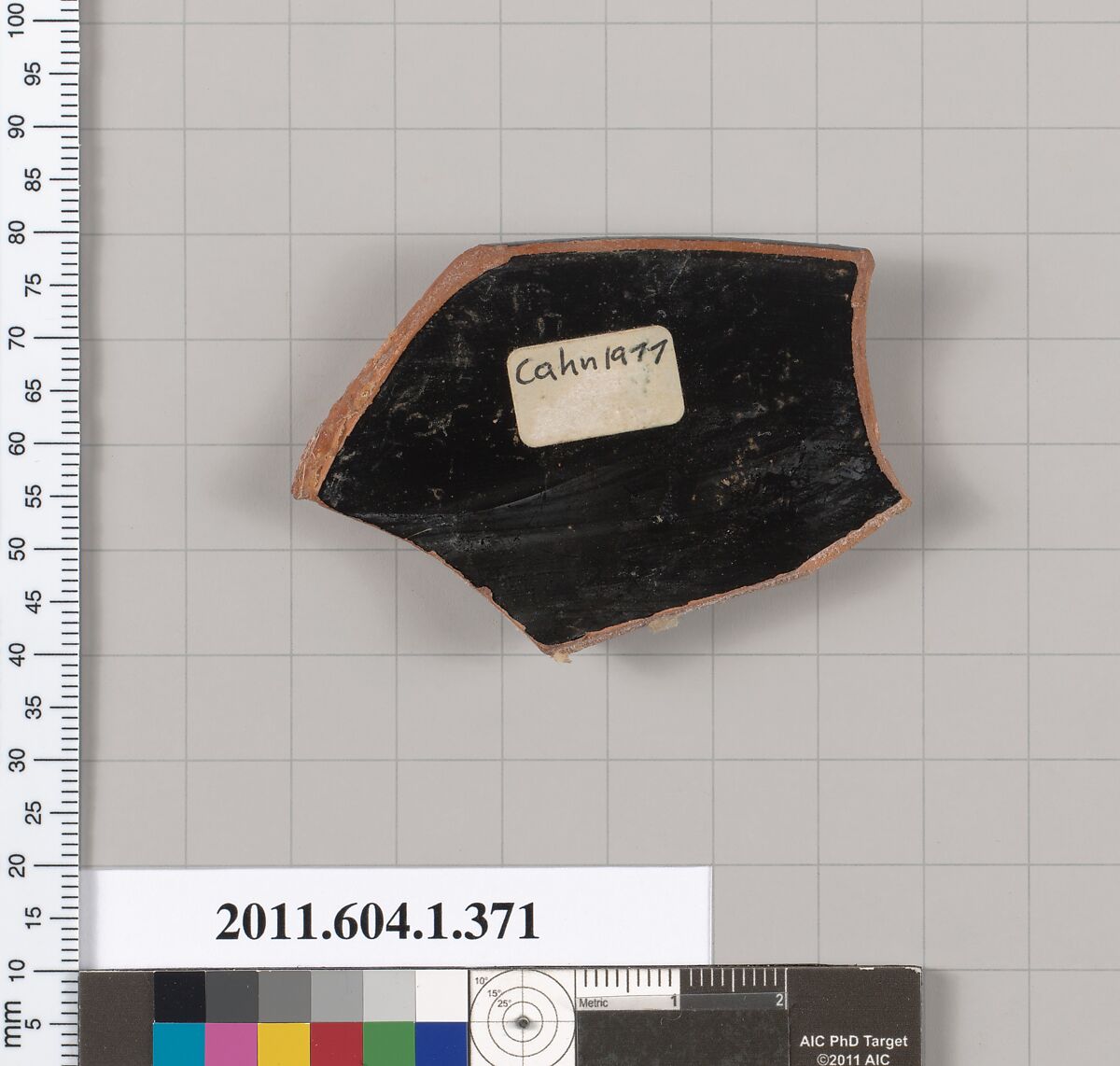 Terracotta rim fragment of a kylix (drinking cup), Terracotta, Greek, Attic