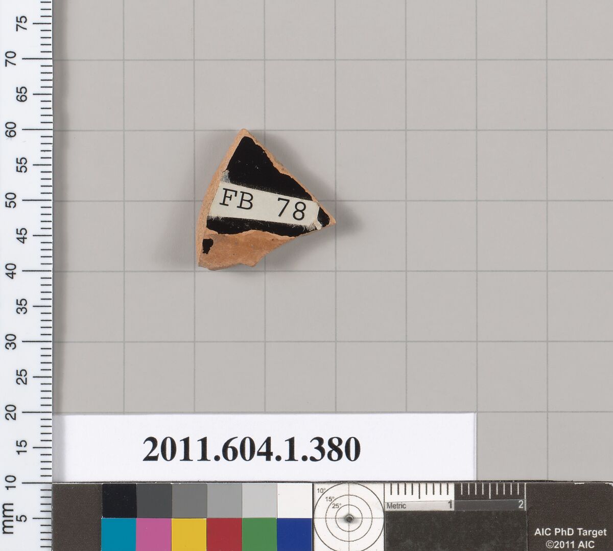 Terracotta fragment of a kylix (drinking cup), Terracotta, Greek, Attic
