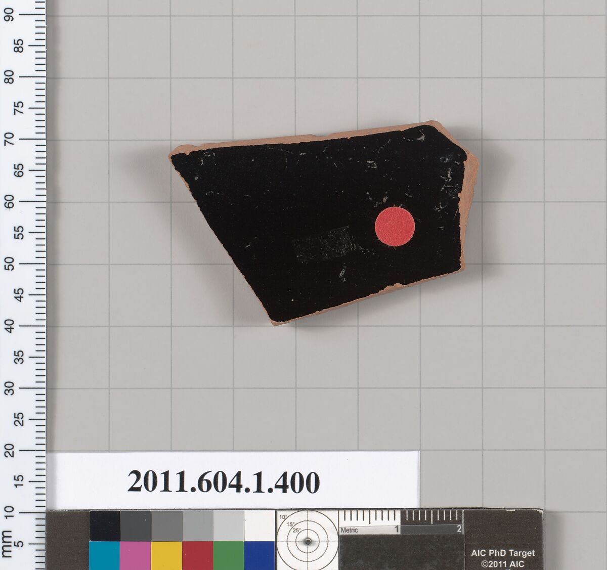 Terracotta fragment of a kylix (drinking cup), Terracotta, Greek, Attic