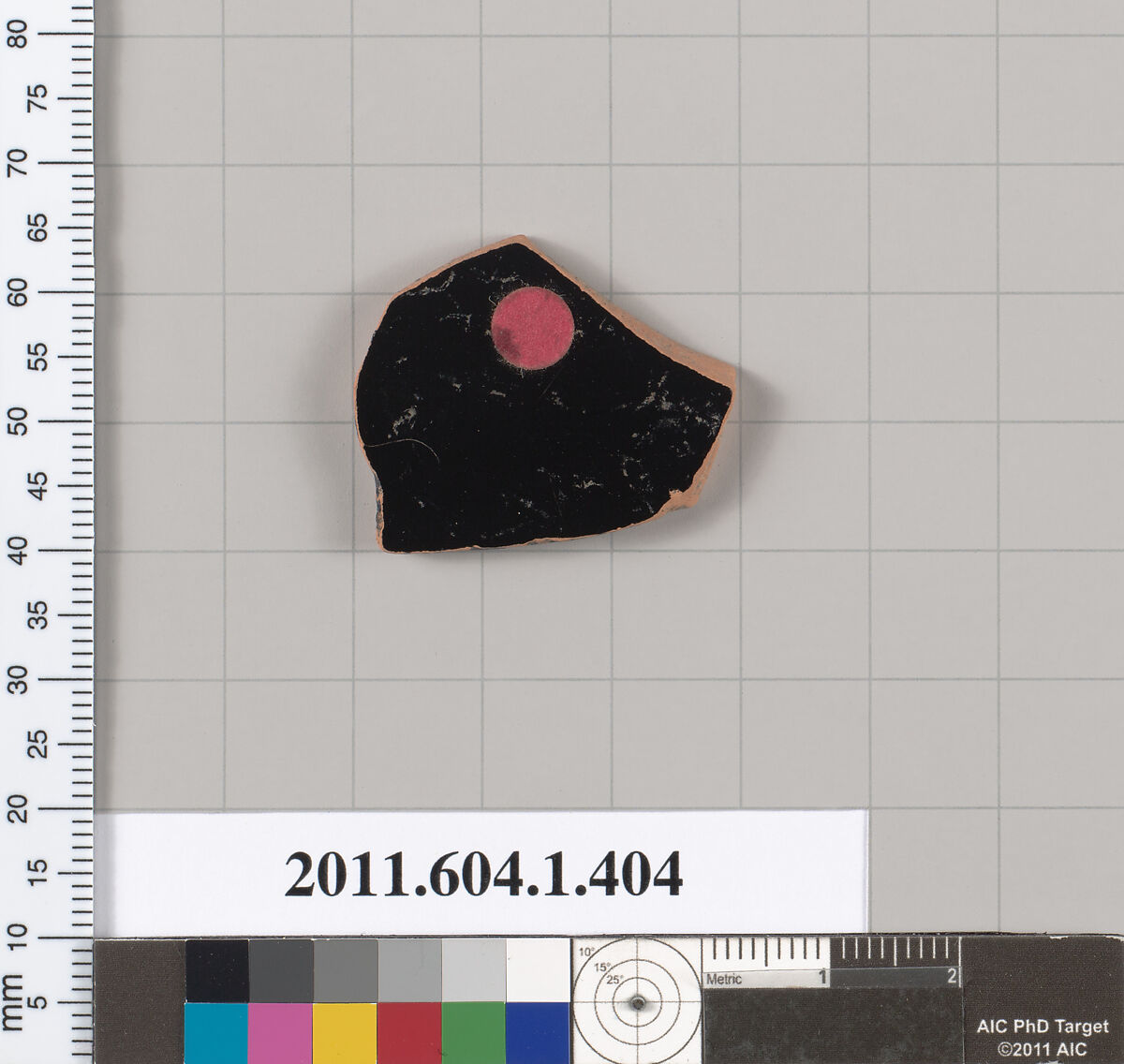 Terracotta fragment of a kylix (drinking cup), Terracotta, Greek, Attic