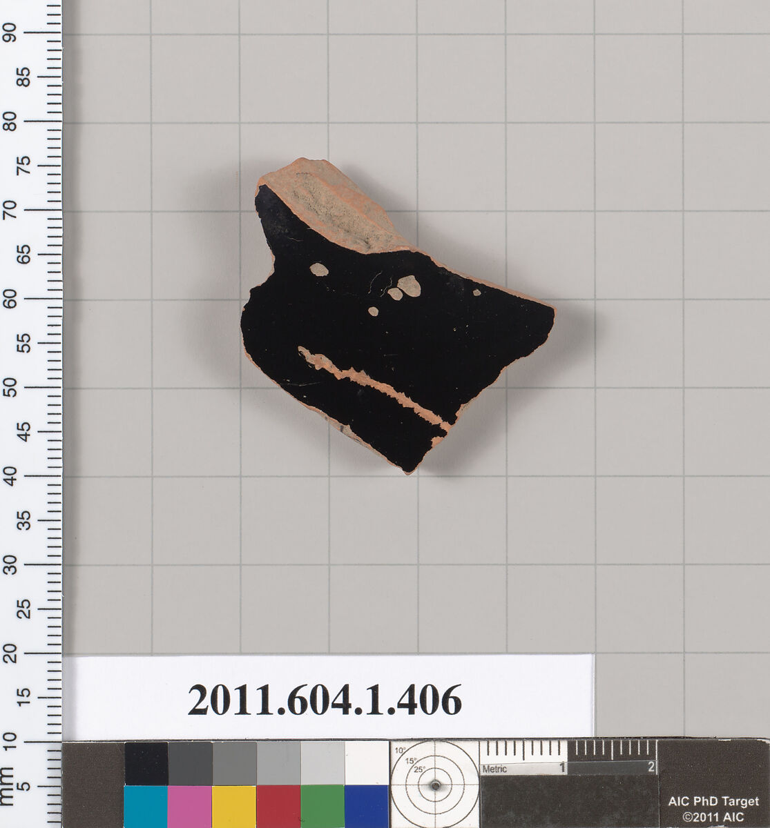 Terracotta fragment of a kylix (drinking cup), Terracotta, Greek, Attic