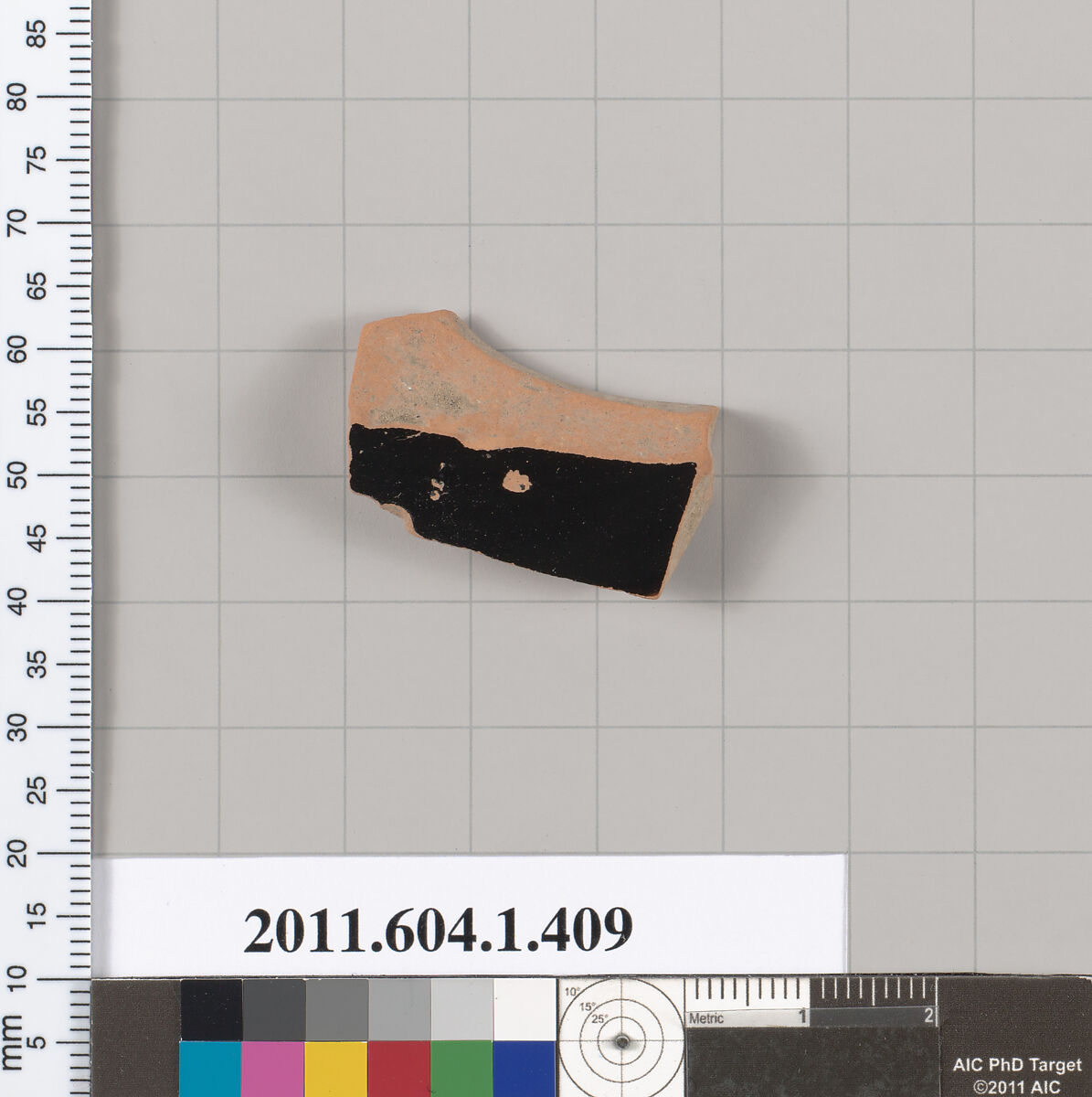 Terracotta fragment of a kylix (drinking cup), Terracotta, Greek, Attic