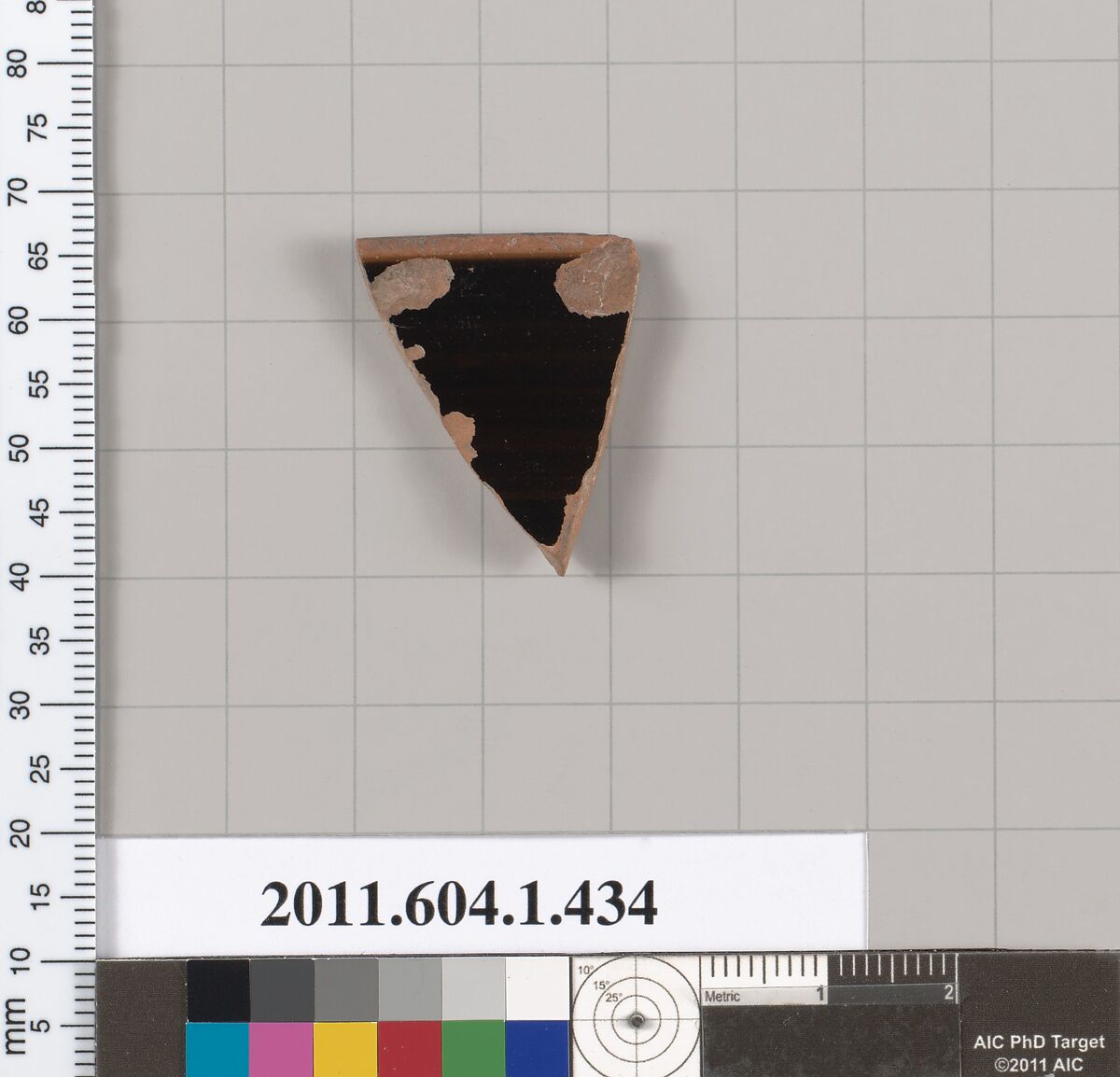 Terracotta rim fragment of a kylix (drinking cup), Terracotta, Greek, Attic