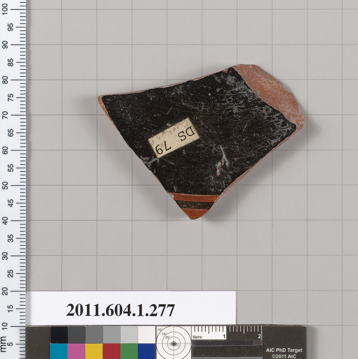 Terracotta fragment of a kylix (drinking cup), Attributed to Curtius Painter [DvB], Terracotta, Greek, Attic