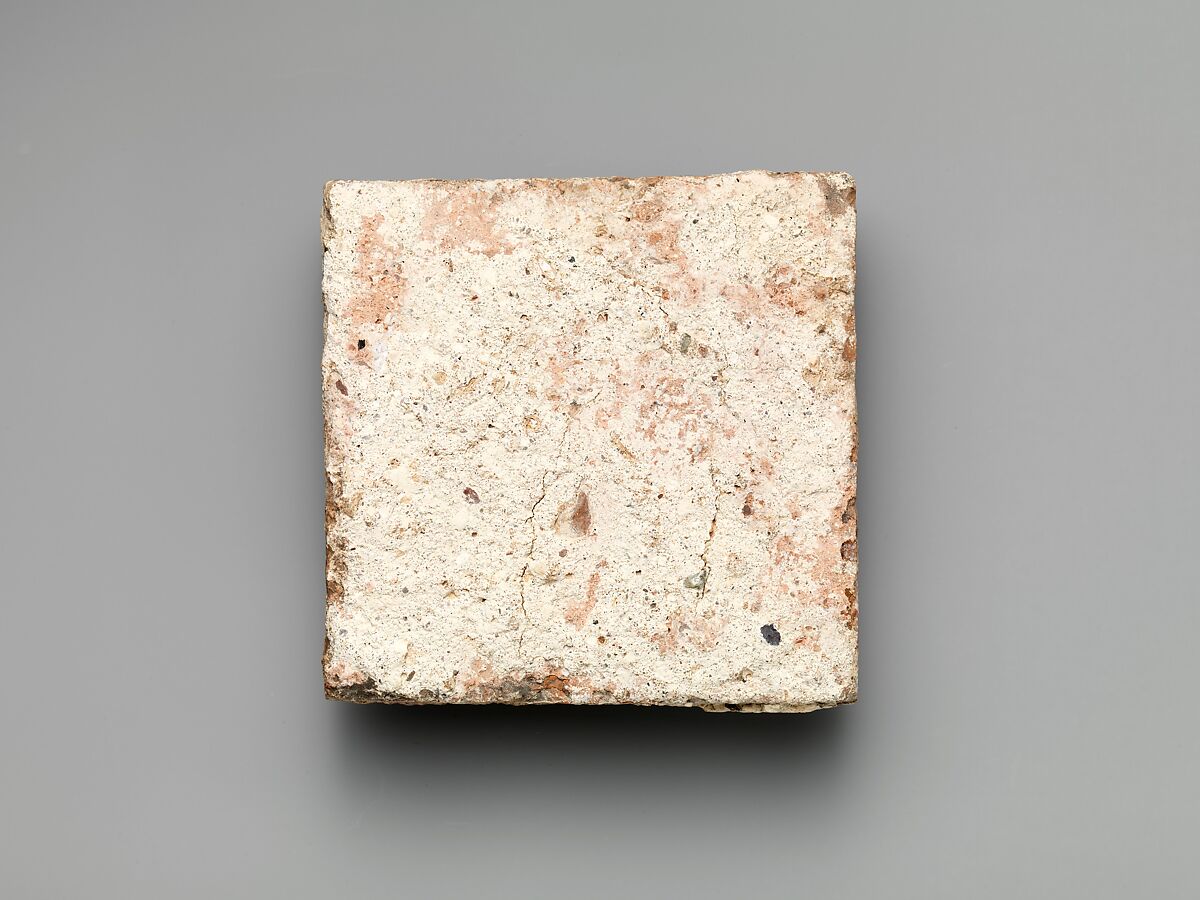 Tile with Eagle Motif, Glazed earthenware, British