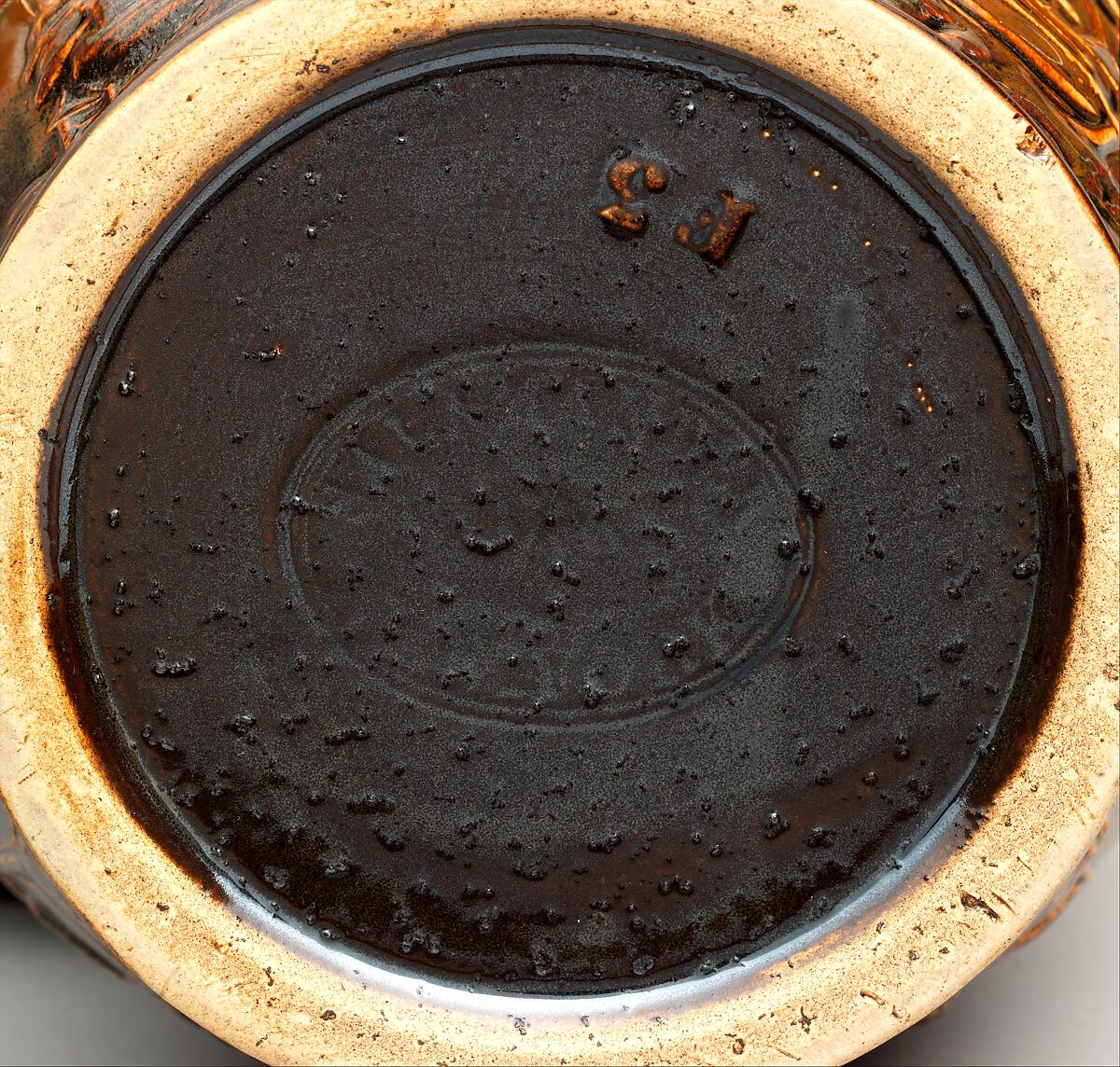 Pitcher, Salamander Works (American, Woodbridge, New Jersey, 1825–1912), Stoneware; brown glaze, American