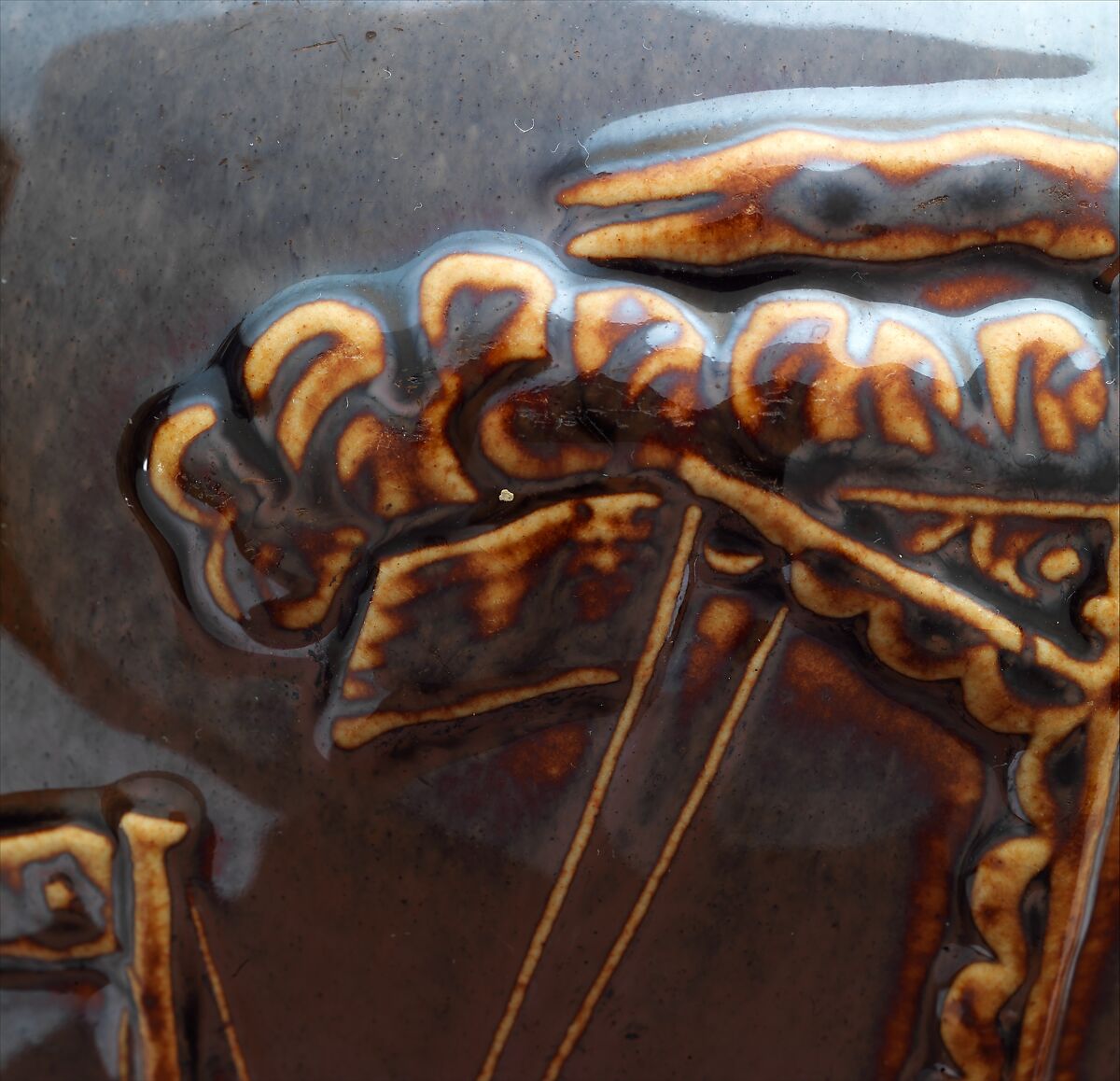 Pitcher, Salamander Works (American, Woodbridge, New Jersey, 1825–1912), Stoneware; brown glaze, American