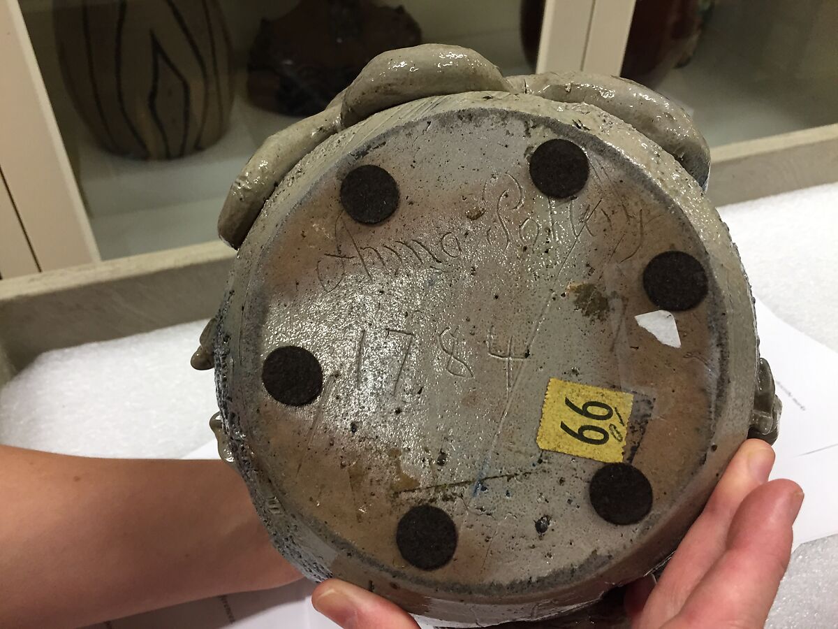 Snake Jug, Cornwall Kirkpatrick (1814–1890), Salt-glazed stoneware with cobalt decoration, American