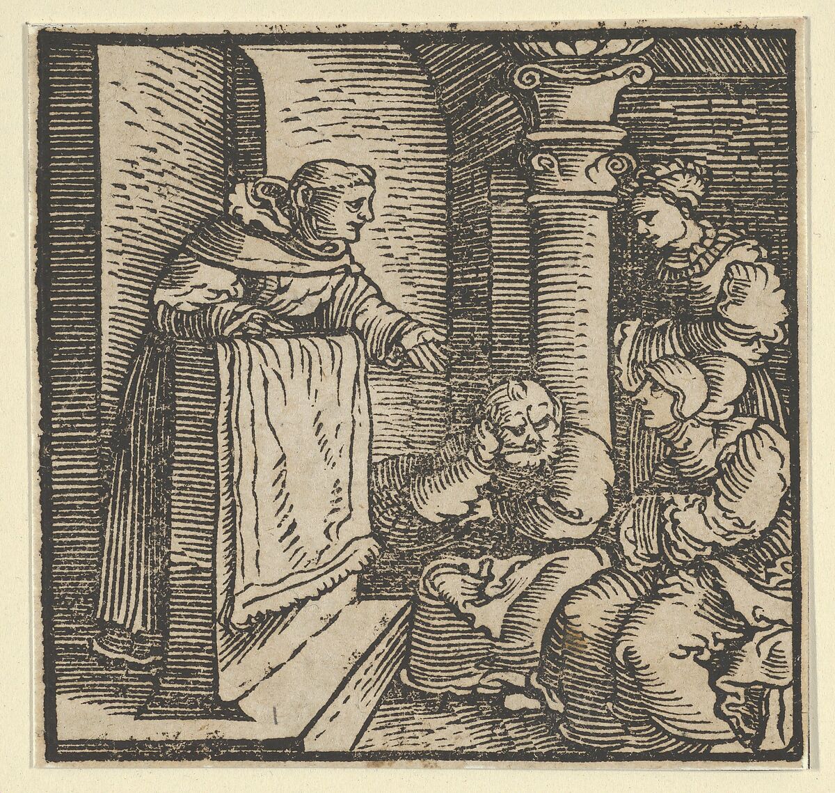 Brother Cipolla in the Parish of Certaldo, from The Decameron, Hans Schäufelein (German, Nuremberg ca. 1480–ca. 1540 Nördlingen), Woodcut 