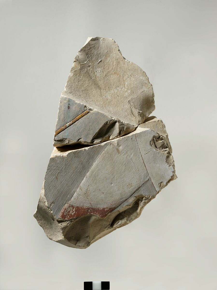 Relief fragment from tomb of Meketre, Limestone, paint 