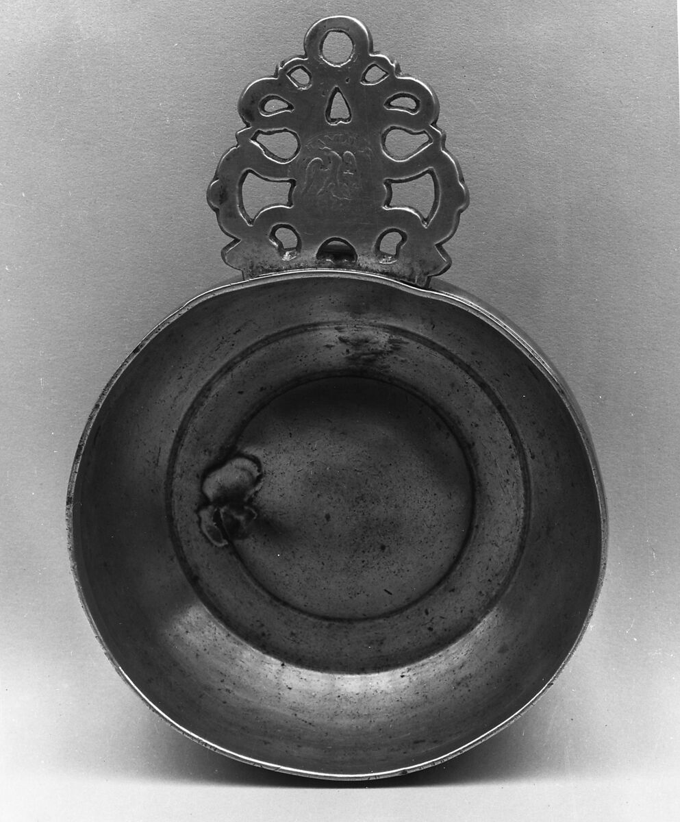 Porringer, Attributed to Samuel Hamlin (1746–1801), Pewter, American 