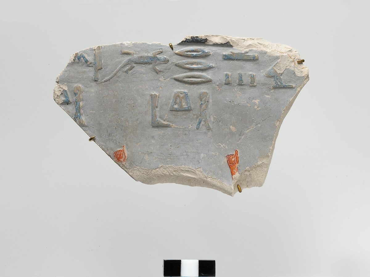 Relief fragment from the tomb of Meketre, Limestone, paint 