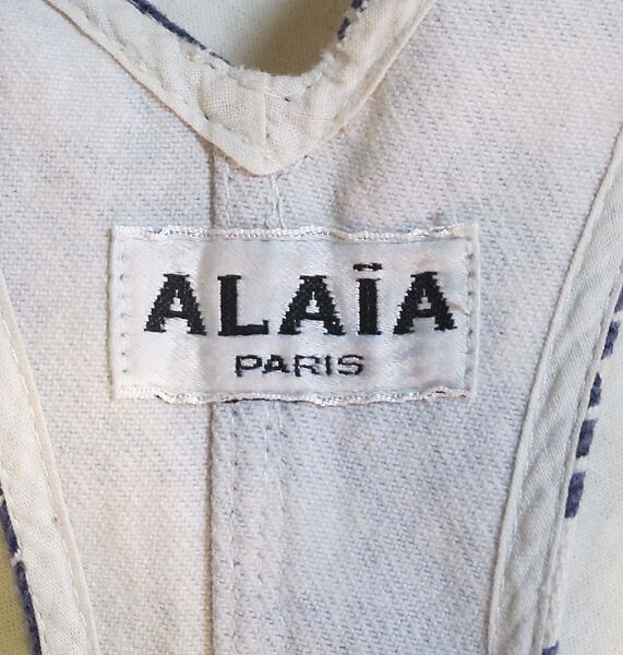 Playsuit, Azzedine Alaïa (French (born Tunisia), Tunis 1935–2017 Paris), cotton, metal, French