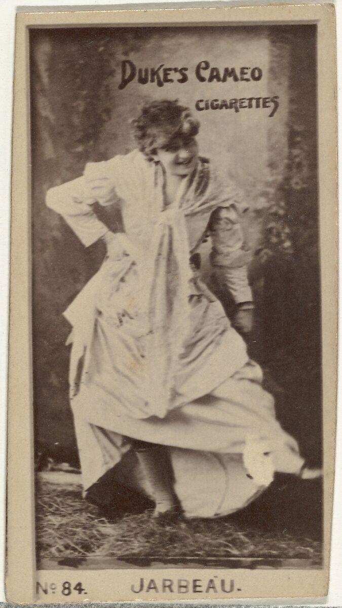 Card Number 84, Vernona Jarbeau, from the Actors and Actresses series (N145-4) issued by Duke Sons & Co. to promote Cameo Cigarettes, Issued by W. Duke, Sons &amp; Co. (New York and Durham, N.C.), Albumen photograph 