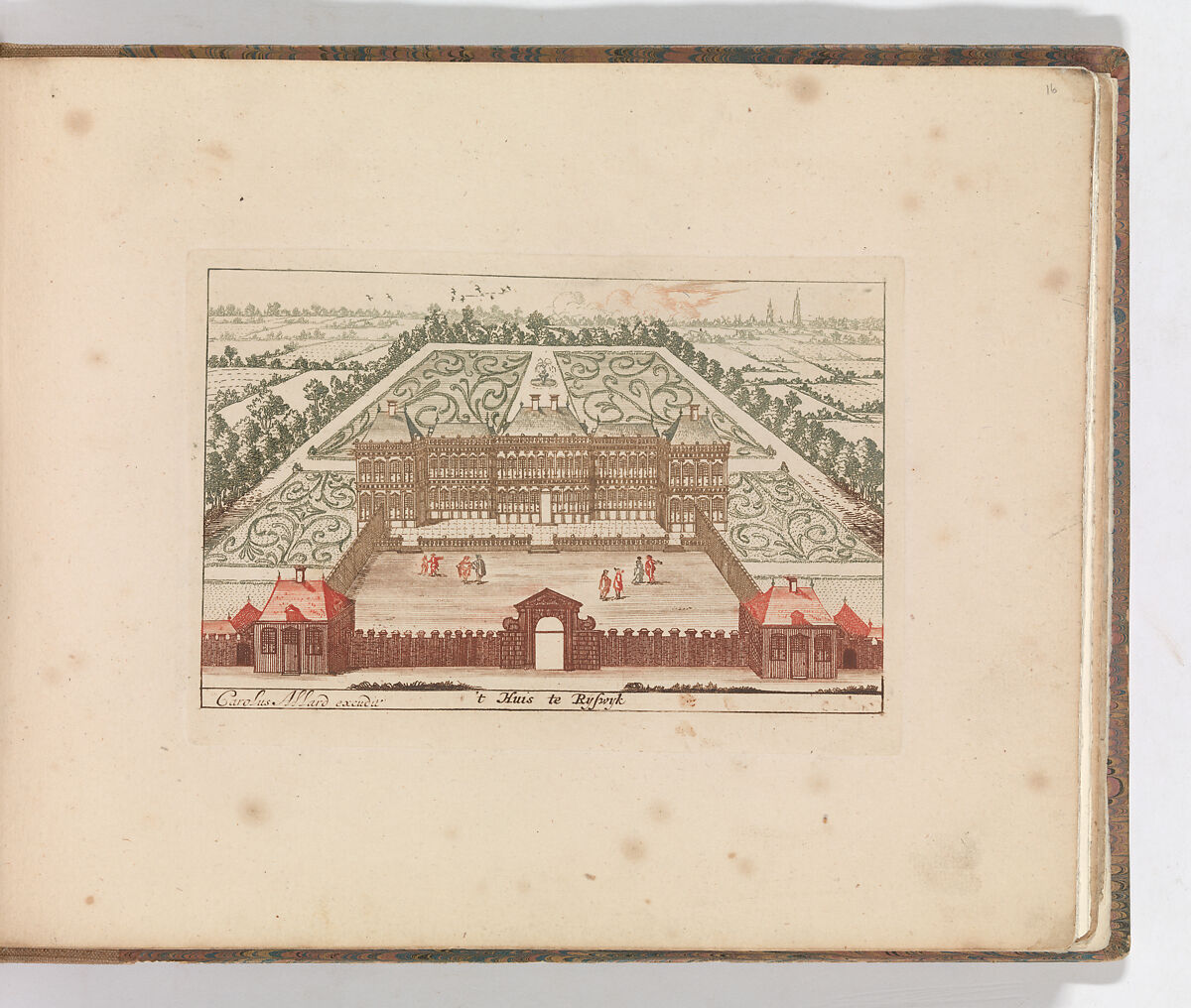 ' ’t Huis te Ryswyk' , in: Tooneel Der Voornaamste Nederlands Huizen, En Lust Hoven, Naar T Leven Afgebeeld, Carel Allard (Dutch, Amsterdam 1648–ca. 1709 Amsterdam), Color engraving (à la poupée)