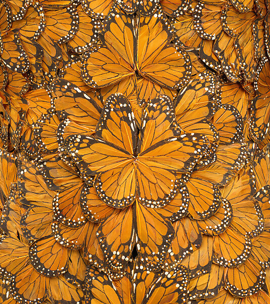 Ensemble, Alexander McQueen (British, founded 1992), silk, feathers, leather, metal, rubber, British