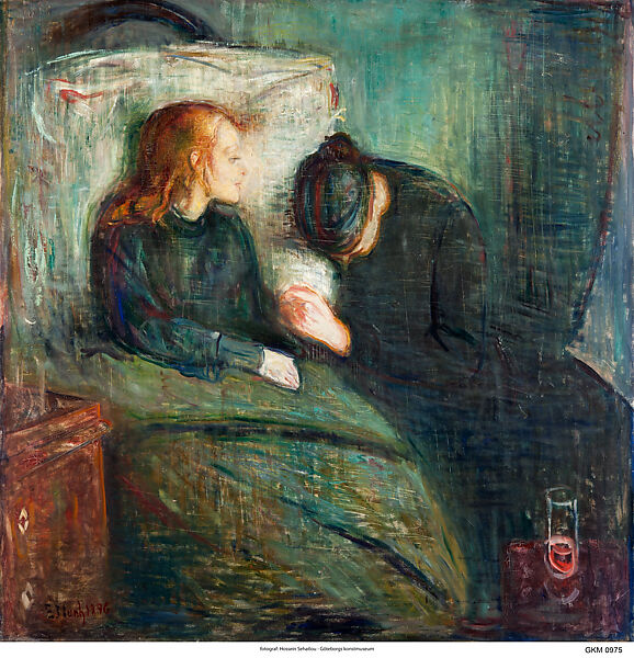 The Sick Child, Edvard Munch (Norwegian, Løten 1863–1944 Ekely), Oil on canvas 