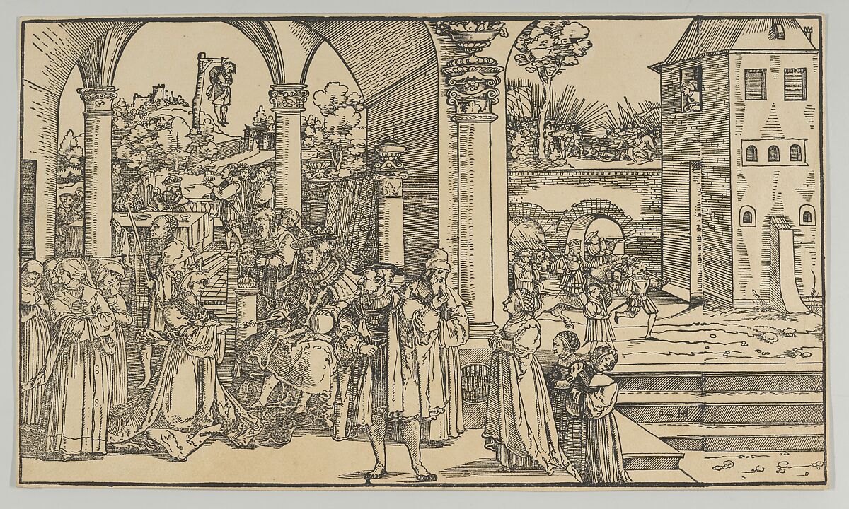 The Story of Esther, Hans Schäufelein (German, Nuremberg ca. 1480–ca. 1540 Nördlingen), Woodcut 